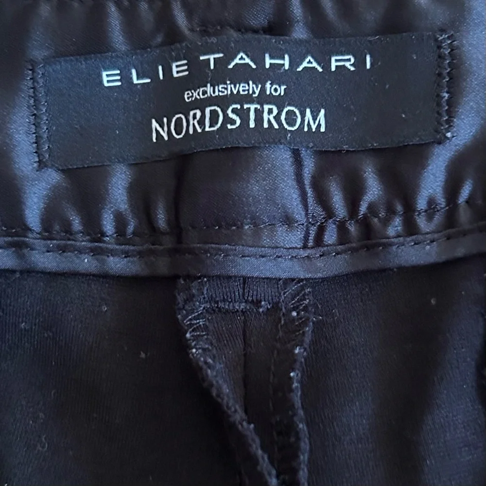 Elie Tahari Nordstrom Exclusive Black Cropped Skinny Ankle Trousers Pants sz 12 - Picture 6 of 10